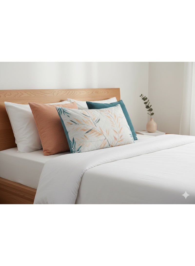 Premium Quilted Microfiber Pillow for Sleeping – Soft Printed Bed Pillow with Polyester Fiber Filling – Breathable Neck Support for Home, Hotel & Guest Rooms – 45 x 70 cm (Assorted Prints) - Image 2